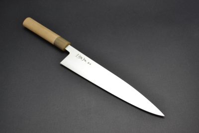 Masamoto KS Gyuto 240mm - Brown Ferule - Image 7
