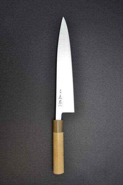 Masamoto KS Gyuto 240mm - Brown Ferule - Image 4