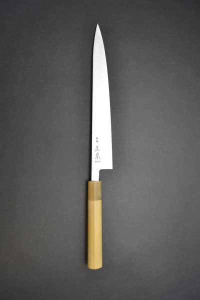Masamoto KS Sujihiki 240mm - Brown ferule - Image 7