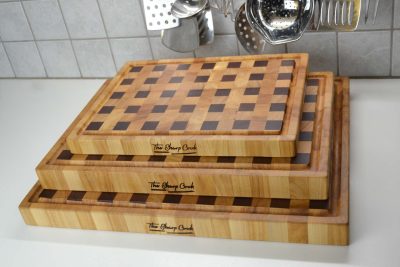 Cutting Board Elm & Sapele Model 024 - Image 2
