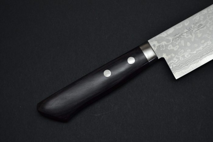 Masutani Damascus Nakiri 170mm Black Pakka - Image 9