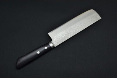 Masutani Damascus Nakiri 170mm Black Pakka - Image 8