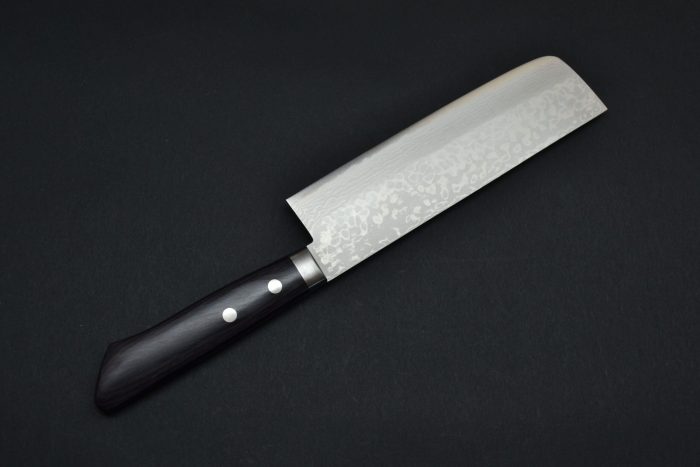 Masutani Damascus Nakiri 170mm Black Pakka - Image 8