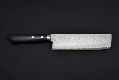 Masutani Damascus Nakiri 170mm Black Pakka - Image 12