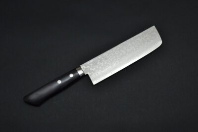 Masutani Damascus Nakiri 170mm Black Pakka - Image 11