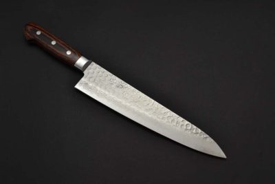 Nakamura Kaishin Damascus Hammered Gyuto 240mm - Image 7