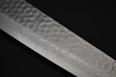 Nakamura Kaishin Damascus Hammered Gyuto 240mm - Image 5