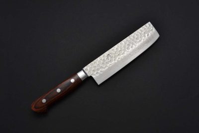 Nakamura Kaishin Damascus Hammered Nakiri 170mm - Image 2