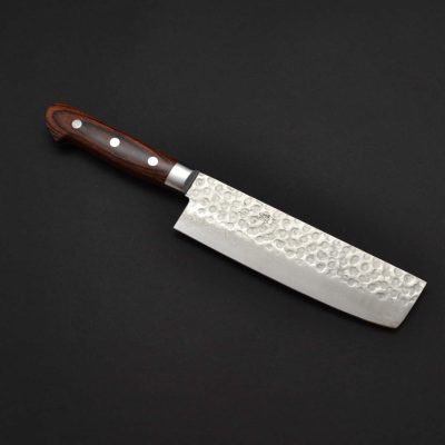Nakamura Kaishin Damascus Hammered Nakiri 170mm