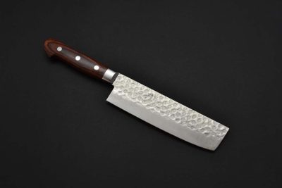 Nakamura Kaishin Damascus Hammered Nakiri 170mm - Image 7