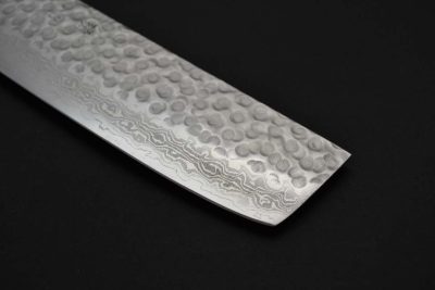 Nakamura Kaishin Damascus Hammered Nakiri 170mm - Image 3