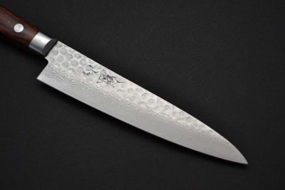 Nakamura Kaishin Damascus Hammered Petty 135mm - Image 7