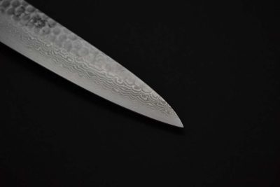 Nakamura Kaishin Damascus Hammered Petty 135mm - Image 6