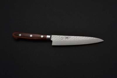 Nakamura Kaishin Damascus Hammered Petty 135mm - Image 5