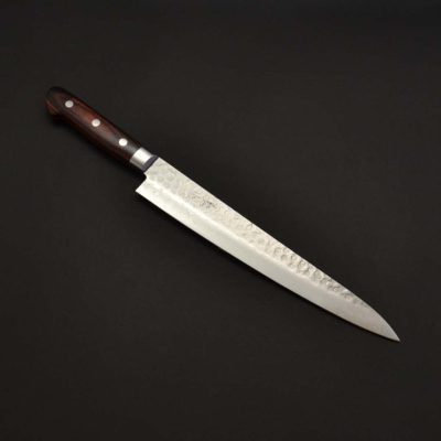 Nakamura Kaishin Damascus Hammered Sujihiki 240mm