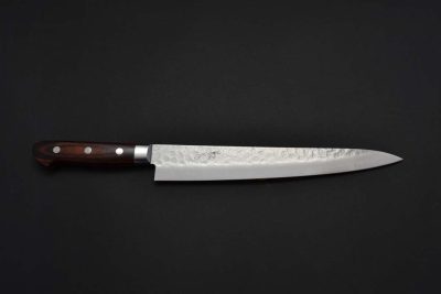 Nakamura Kaishin Damascus Hammered Sujihiki 240mm - Image 6