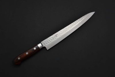Nakamura Kaishin Damascus Hammered Sujihiki 240mm - Image 5