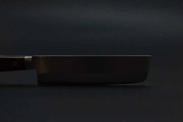Masutani Polished Nakiri 170mm Black Pakka - Image 2