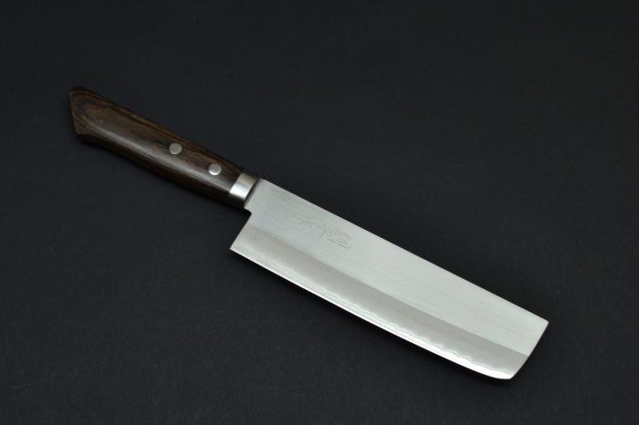 Masutani Polished Nakiri 170mm Black Pakka - Image 10