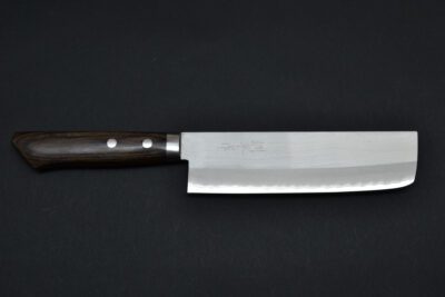 Masutani Polished Nakiri 170mm Black Pakka - Image 5