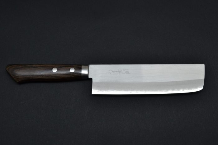 Masutani Polished Nakiri 170mm Black Pakka - Image 5