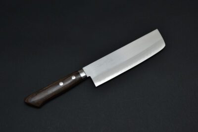 Masutani Polished Nakiri 170mm Black Pakka - Image 4