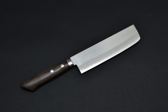 Masutani Polished Nakiri 170mm Black Pakka - Image 4