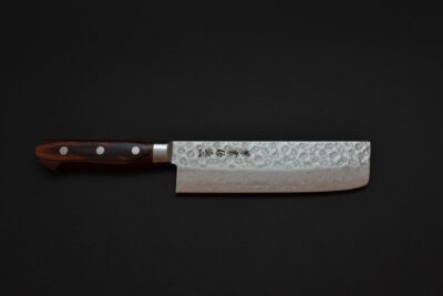 Kanetsune KC-905 Hammered Damascus Nakiri 160mm - Image 4