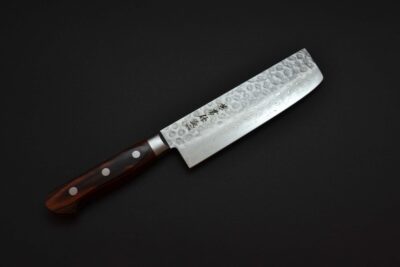 Kanetsune KC-905 Hammered Damascus Nakiri 160mm - Image 3