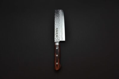 Kanetsune KC-905 Hammered Damascus Nakiri 160mm - Image 2