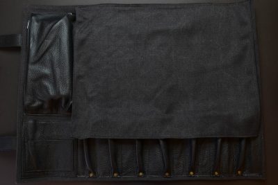 Knife Roll Canvas Grey / Black - Image 8