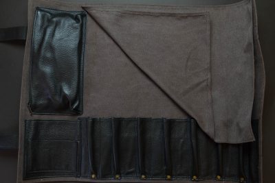 Knife Roll Canvas Brown / Black - Image 3