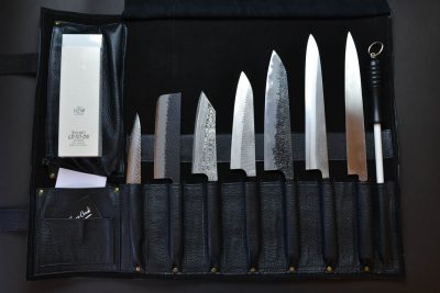 Knife Roll Leather Black - Image 2