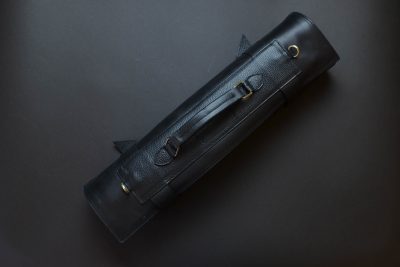Knife Roll Leather Black - Image 4