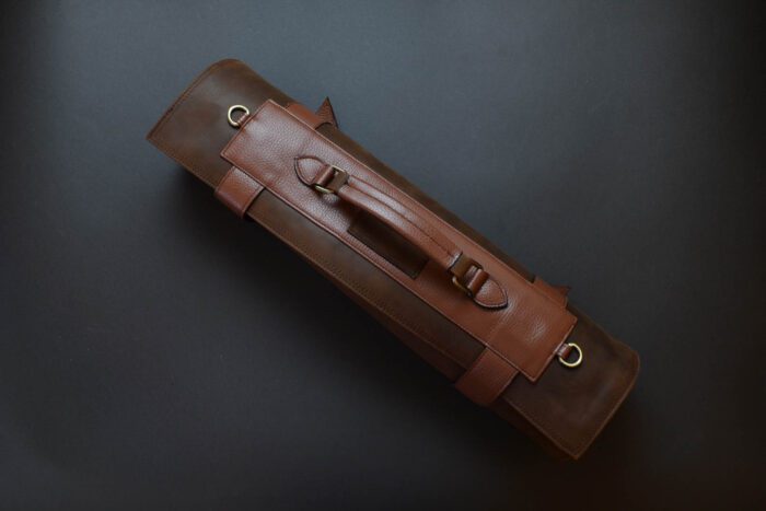 Knife Roll Leather Brown - Image 3
