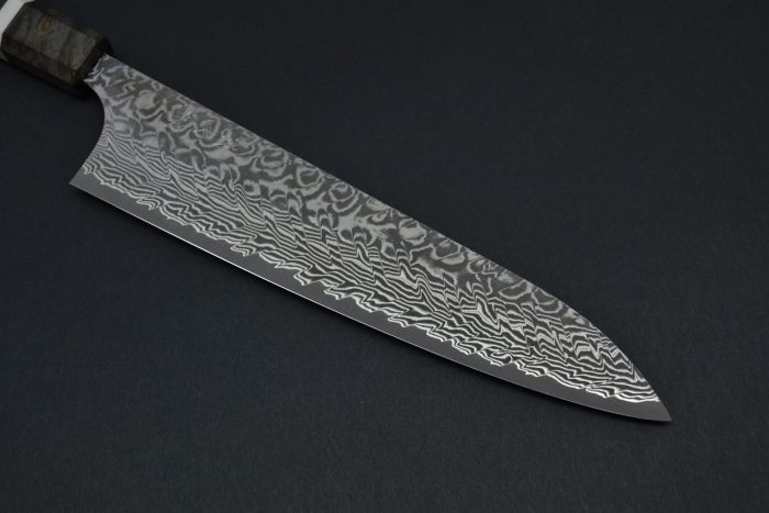 Yoshimi Kato SG2 Damascus Gyuto 210mm - Green wood - Image 5