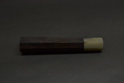 Handle for Gyuto 240 Ebony white #2 Dark - Image 7