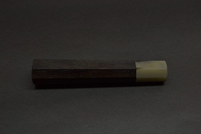 Handle for Gyuto 240 Ebony white #2 Dark - Image 7