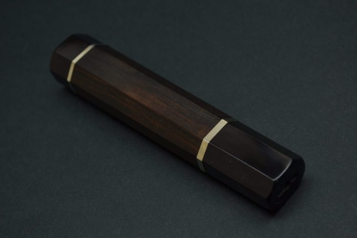 Handle for Gyuto 210 Ebony black Buffalo 2 spacers - Image 4