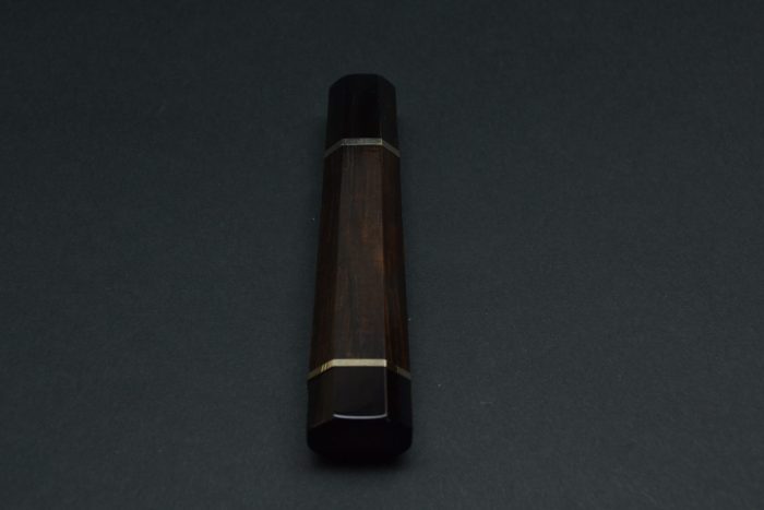 Handle for Gyuto 210 Ebony black Buffalo 2 spacers - Image 3